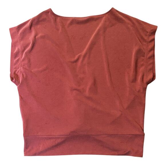 NWT Lucky Brand Sandwash Twist-Front V-Neck Tandori Spice Top Small - Picture 4 of 6